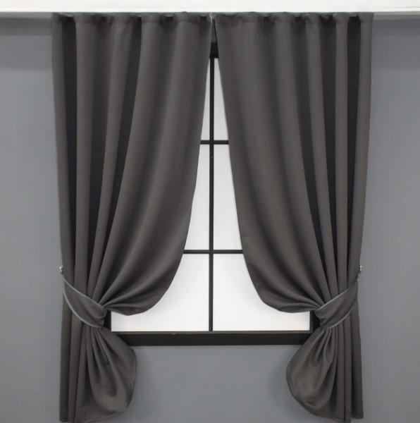 Комплект штор Fusion Dimout блекаут 1,3х1,7 м 2 шт. Темное какао (833ш)