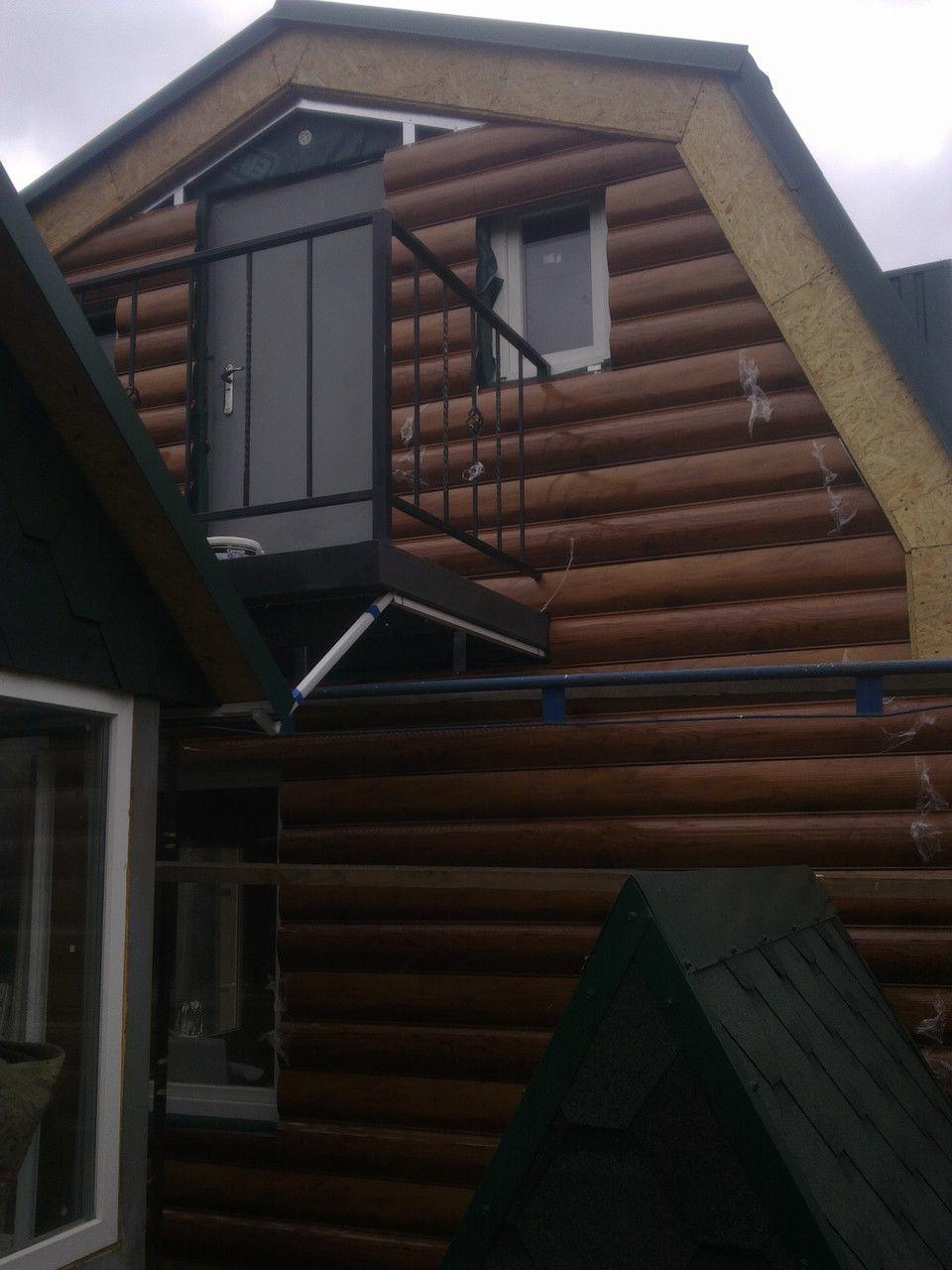 Сайдинг металлический блок-хаус 1-х сторонний 370х1000 мм глянець Темное дерево - фото 2 Сайдинг металлический блок-хаус 1-х сторонний 370х1000 мм глянець Темное дерево - фото 2