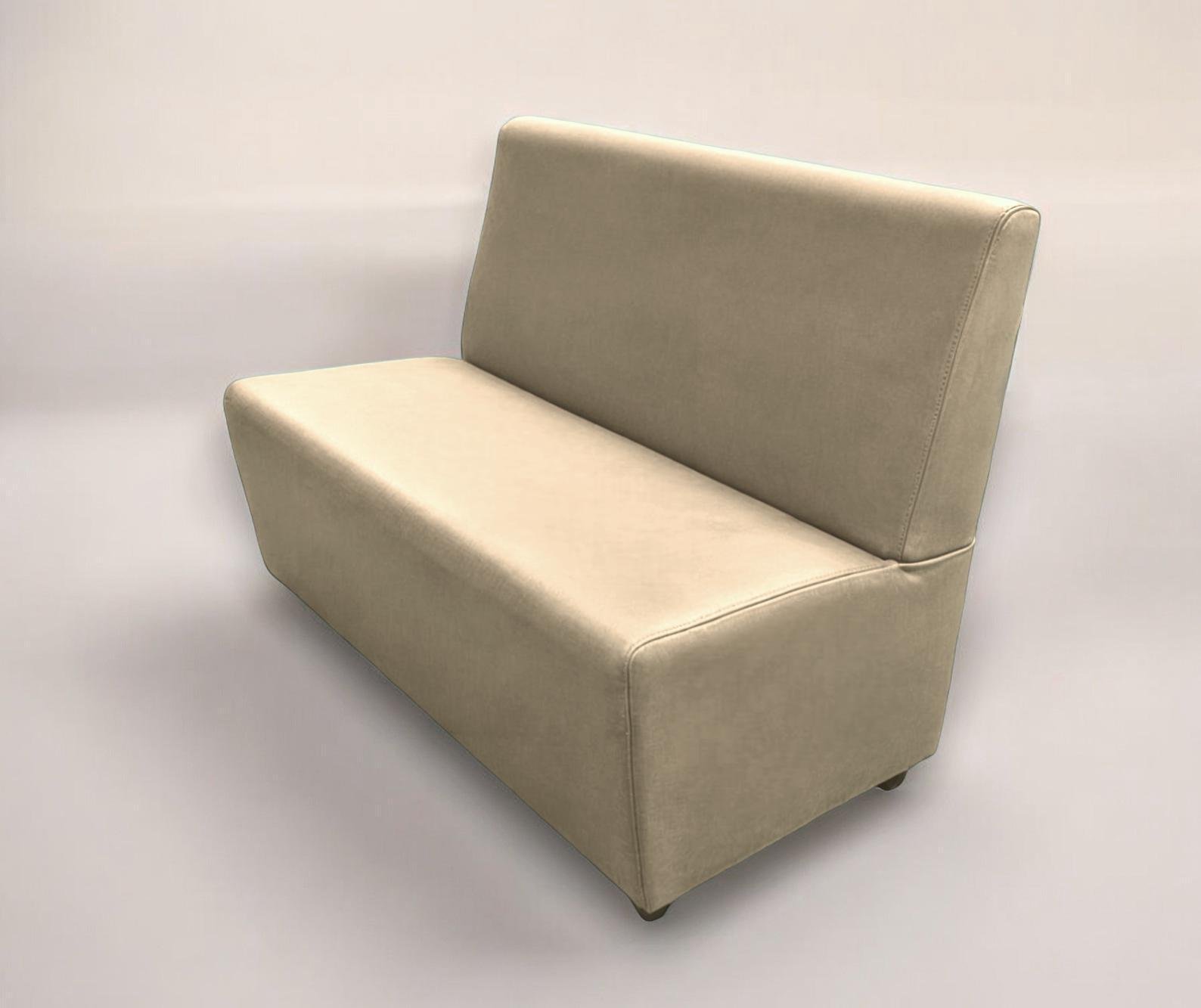 Диван для кафе Tobi Sho Прайм с высокой спинкой без подлокотников 1000x630x850 мм кожзам Шампань (2207)