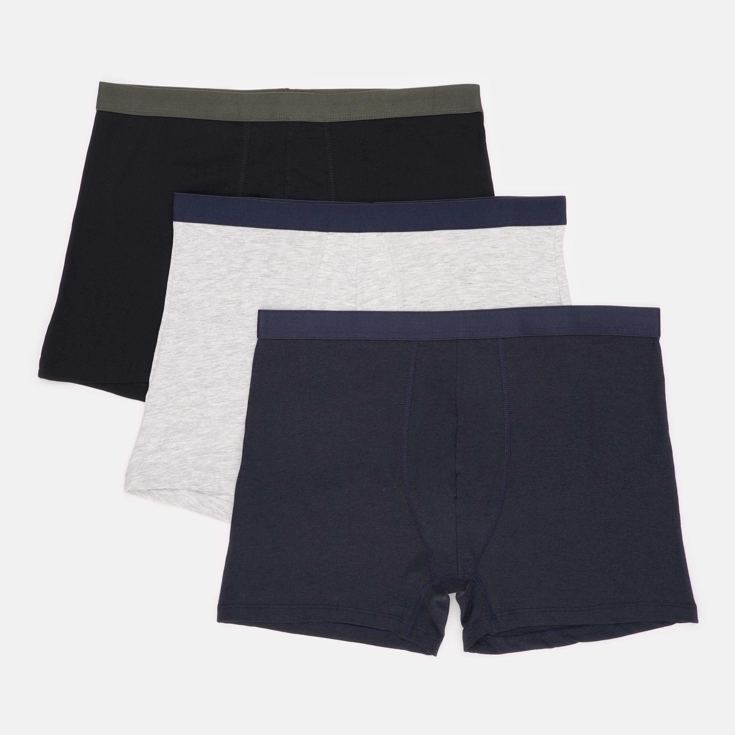 Труси Basic Collection 3 шт. XL Чорний/Сірий/Синій (14380903507)