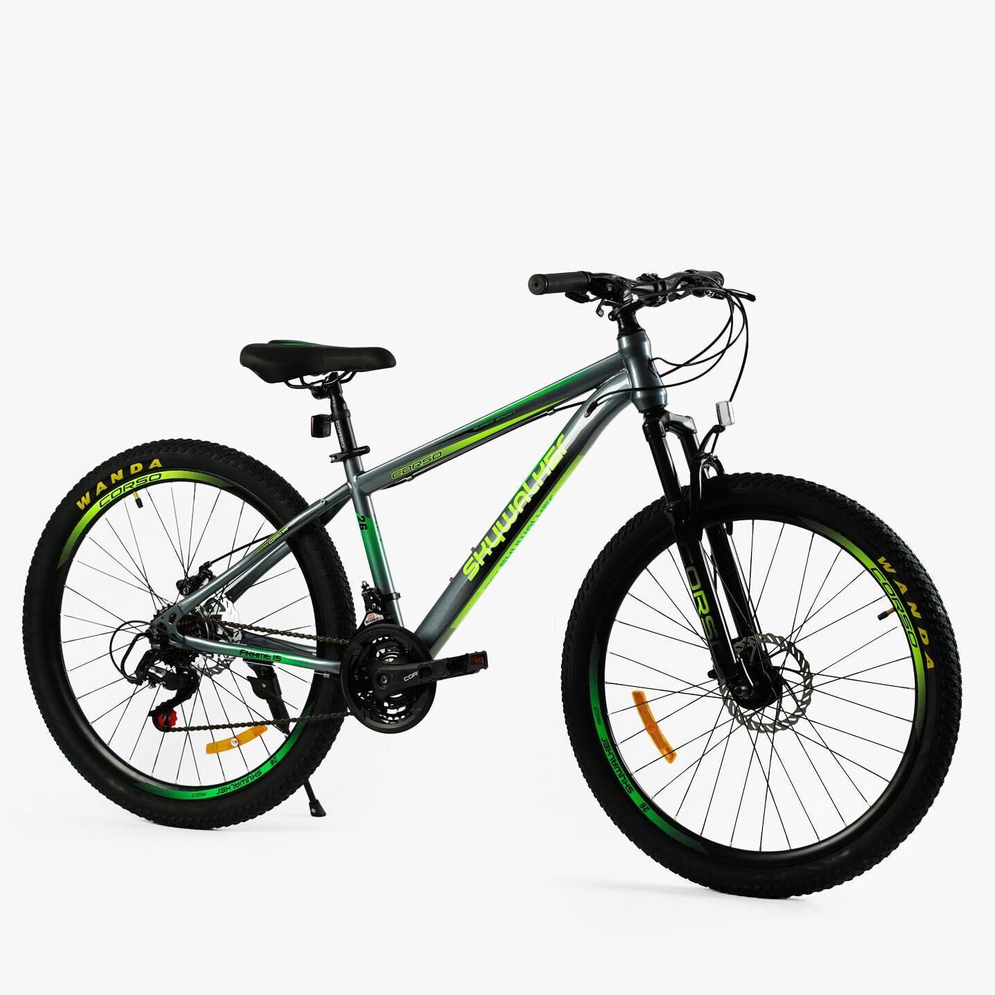 Велосипед гірський Corso Skywalker 26"/15" Зелений (436684633) - фото 2 Велосипед гірський Corso Skywalker 26"/15" Зелений (436684633) - фото 2
