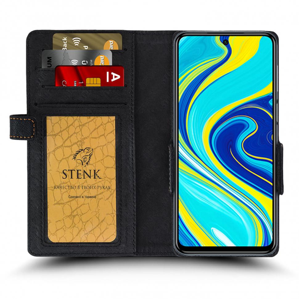 Чехол книжка Stenk Wallet для Xiaomi Redmi Note 9S Черный (65765)
