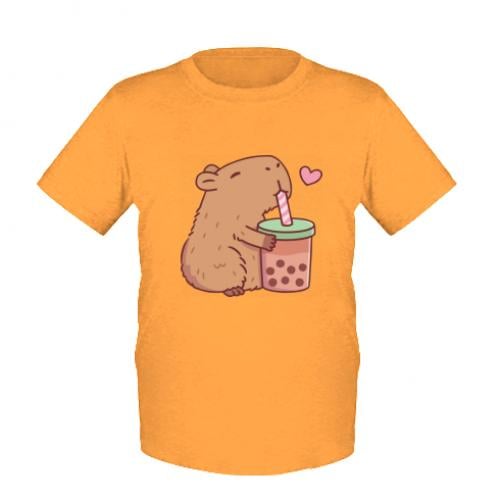 Детская футболка Boba tea capybara