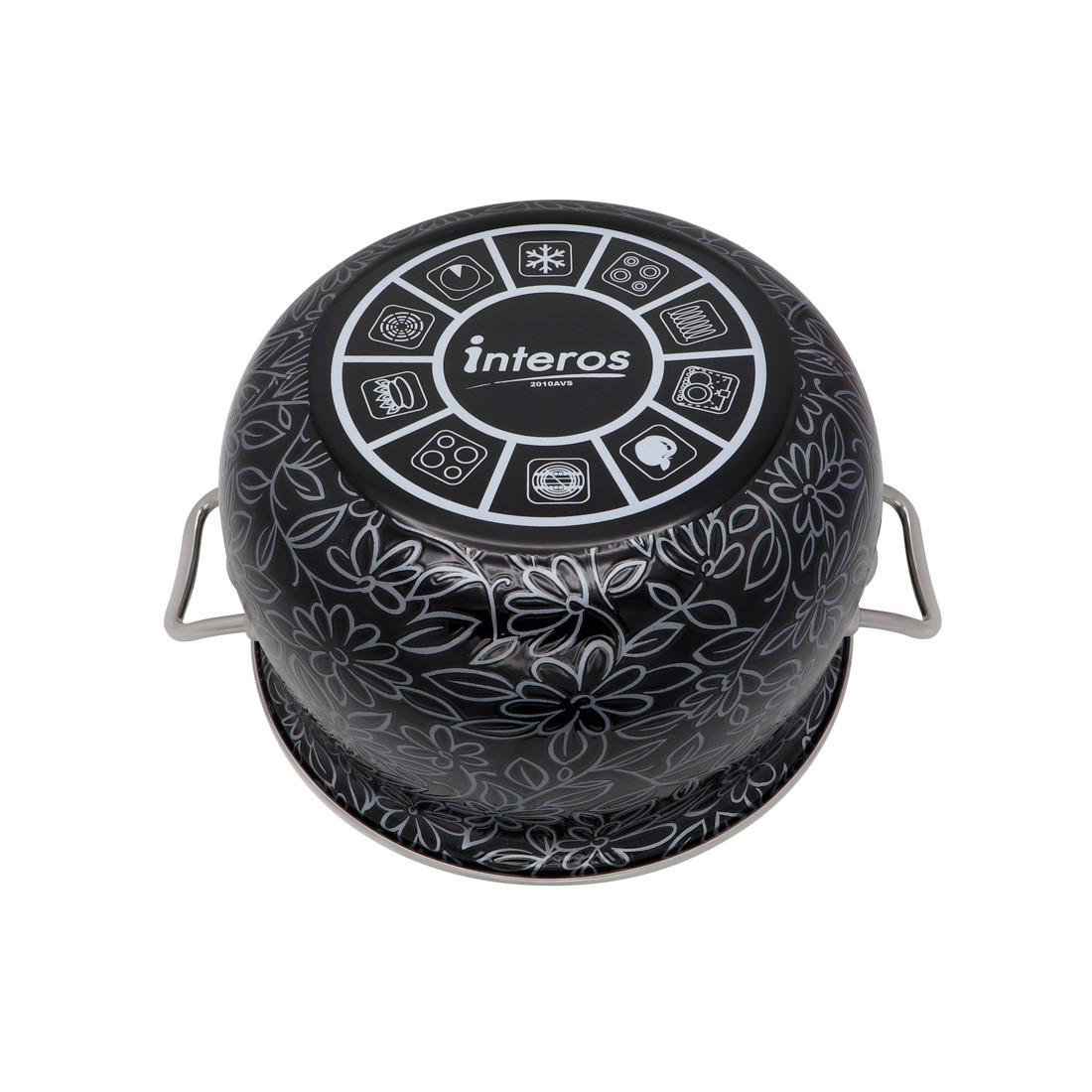 Каструля емальована Ажур 5,1 л Чорний (2598С) - фото 3