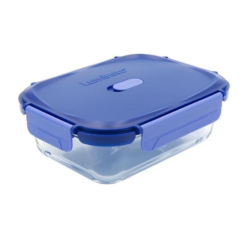 Харчовий контейнер Luminarc Pure Box Click Clack прямокутний ударостійке скло 1040 мл (X0086)