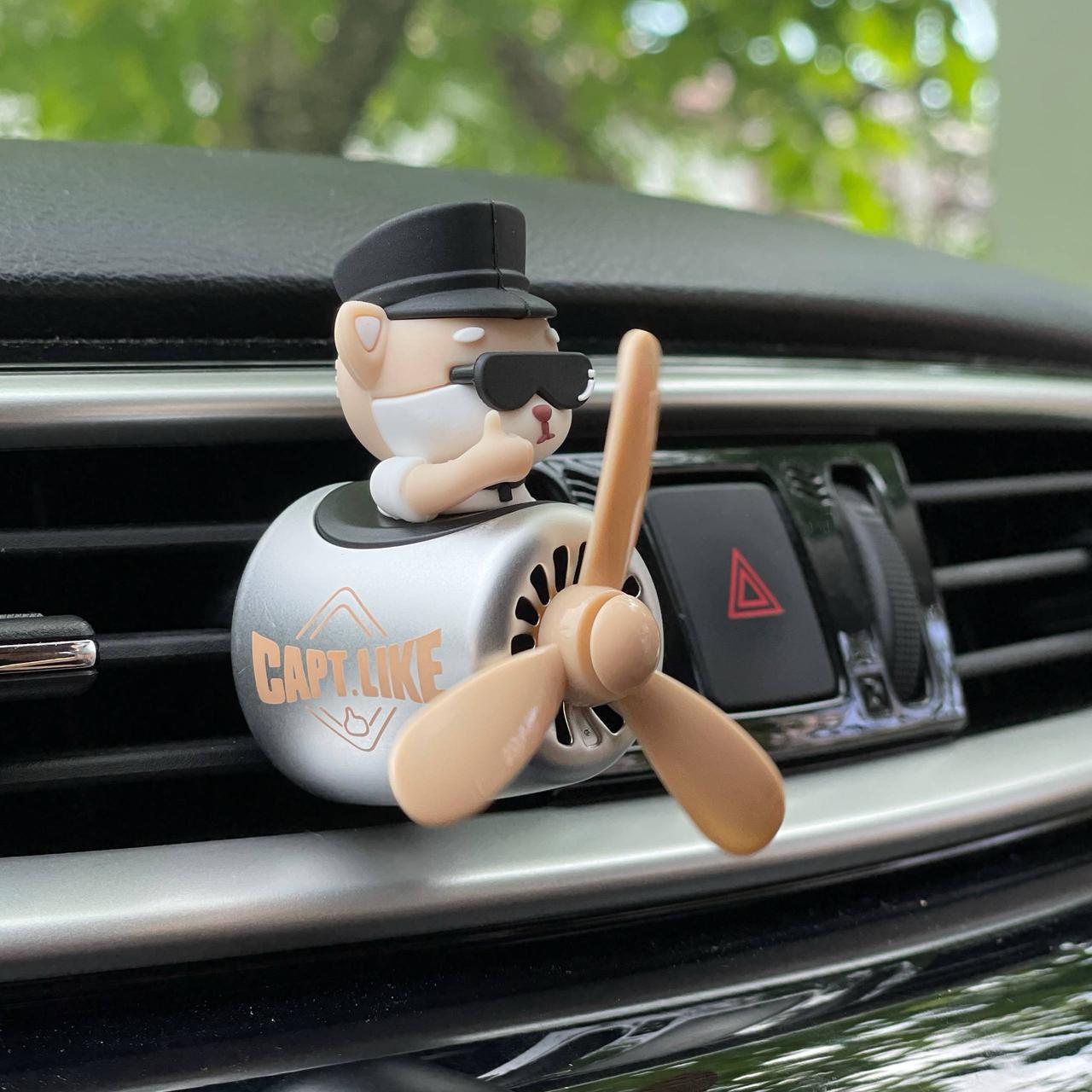 Ароматизатор с лопастями в машину на вентиляционную решетку многоразовый освежитель воздуха для авто Capt.Like / медведь пилот - фото 2 Ароматизатор с лопастями в машину на вентиляционную решетку многоразовый освежитель воздуха для авто Capt.Like / медведь пилот - фото 2