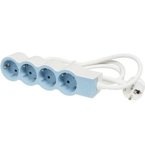 Подовжувач мережевий Legrand Стандарт на 4 розетки 16А з кабелем 1,5 м Білий/Синій (694554) - фото 3