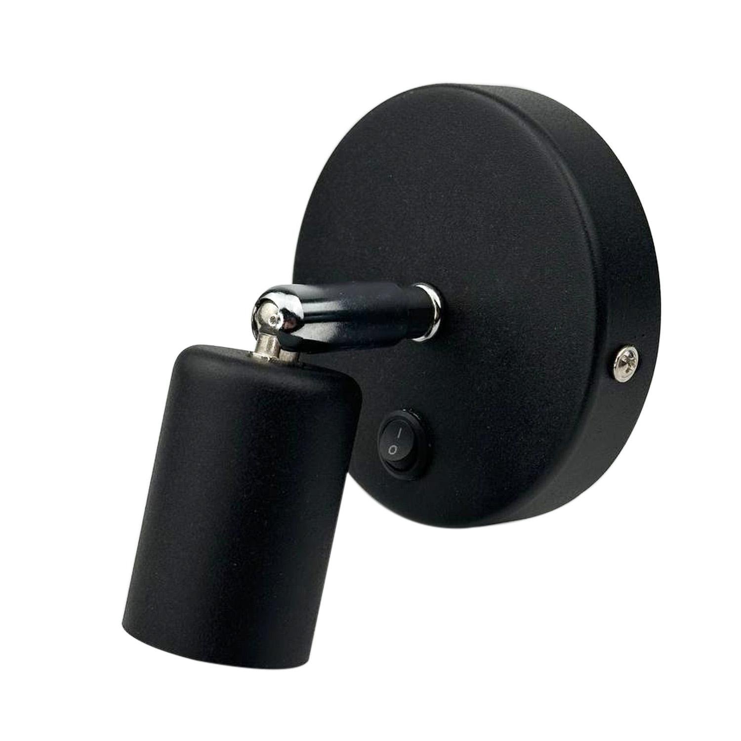 Бра у стилі лофт Sim d 100 мм з хромовим шарніром та вимикачем Чорний - фото 3 Бра у стилі лофт Sim d 100 мм з хромовим шарніром та вимикачем Чорний - фото 3