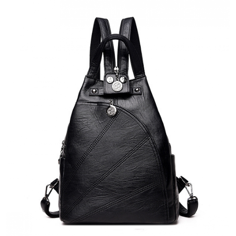 Рюкзак для міста стильний 30х27х12 см Чорний (604)