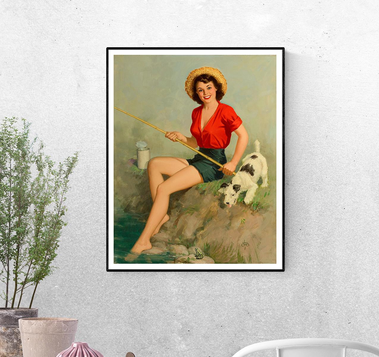 Постер Девушка на берегу. Уолт Отто формат А-3 (pin_up010106_Poster)