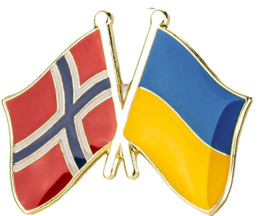 Значок подвійний Friendship Flag Україна/Норвегія (20034204)