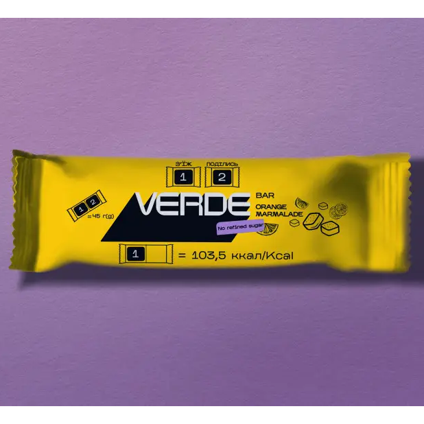 Батончик Verde Мармелад апельсин 45 г (2217385291)