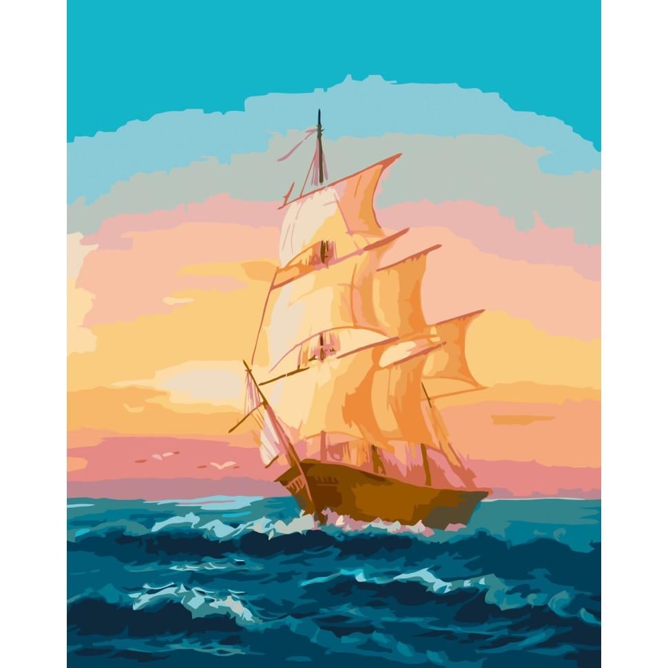 Картина по номерам Ideyka На волнах 40x50 см Разноцветный (PM-194-K-42)