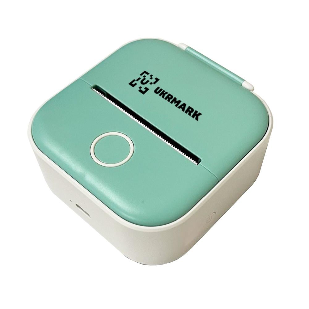 Термопринтер UKRMARK P02GN/GN Bluetooth 50-57 мм Зеленый - фото 1