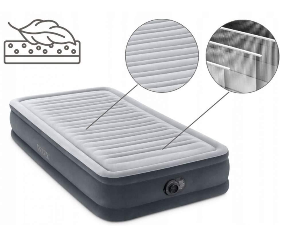 Матрас надувной Intex односпальный с насосом 99х191х33 см (67766) - фото 6 Матрас надувной Intex односпальный с насосом 99х191х33 см (67766) - фото 6