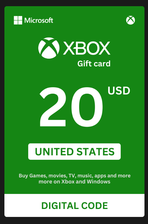 Карта пополнения Xbox Live Gift Card 20 USD (22736394)