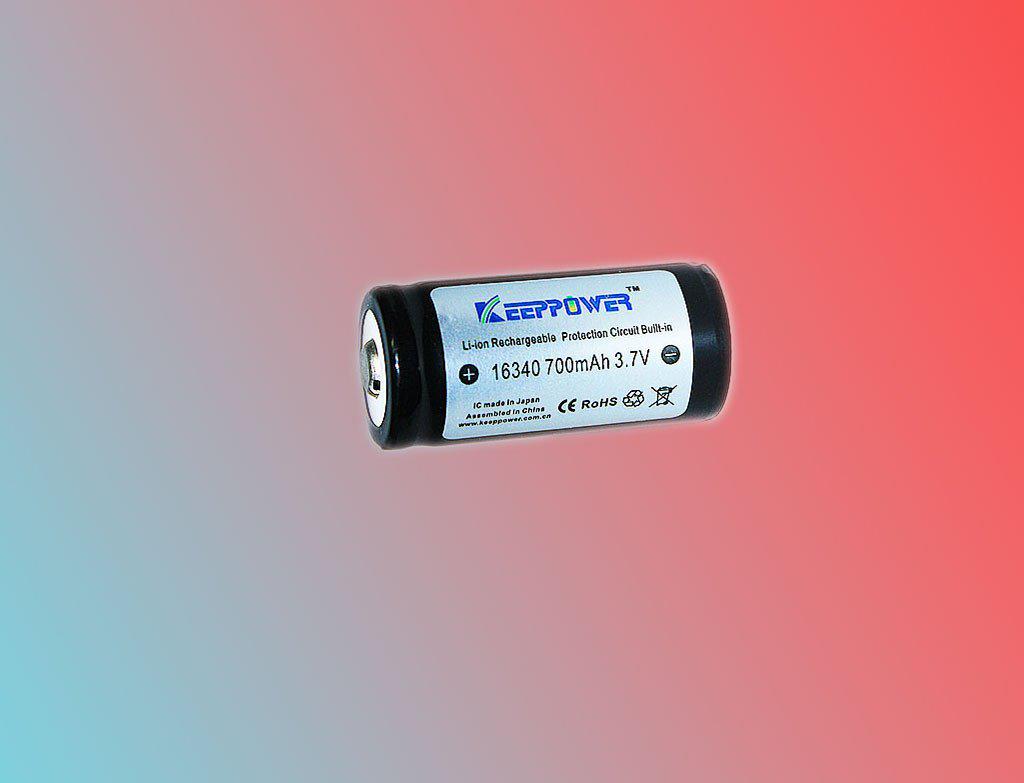 Аккумулятор Keeppower 16340 DLG с защитой 700 mAh - фото 5