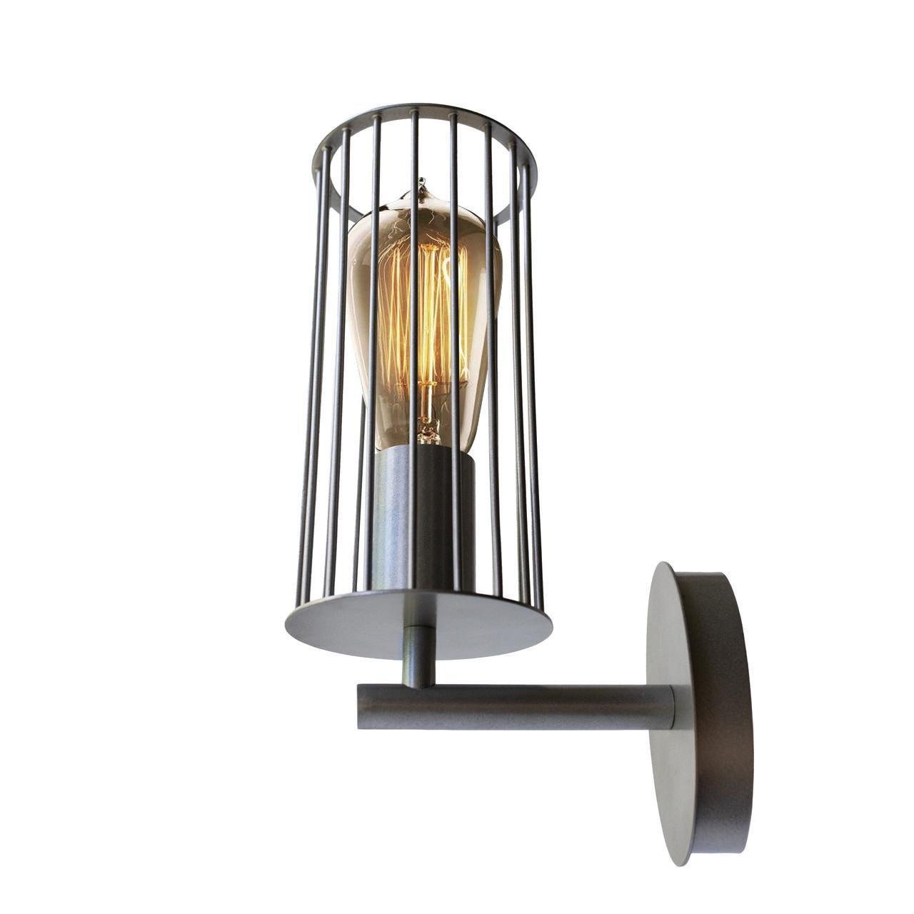 Бра MSK ELECTRIC Malta під одну лампу Е27 у стилі лофт Сірий (NL 1020 AL)