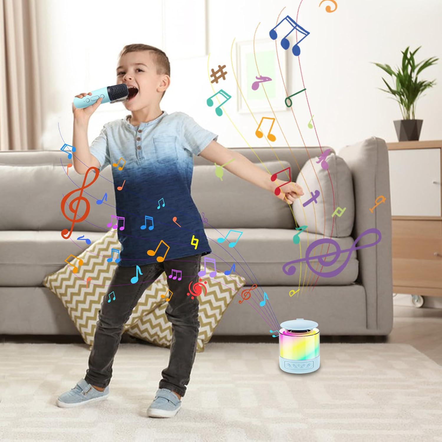 Колонка караоке детская Bluetooth с двумя микрофонами и Led подсветкой (K19) - фото 14 Колонка караоке детская Bluetooth с двумя микрофонами и Led подсветкой (K19) - фото 14