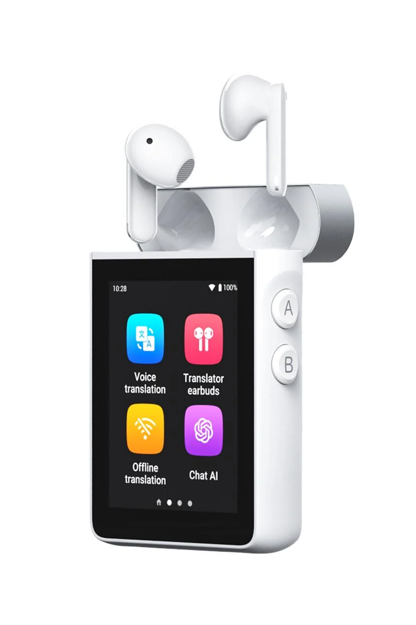 Наушники-переводчик WOOASK A9-Wi-Fi с экраном и ChatGPT Wi-Fi Белый (118902664)