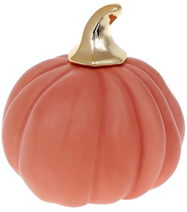 Фарфоровая фигурка Тыковка 9,4х9х9,3 см Персиковый мат с золотом (BD-727-423)