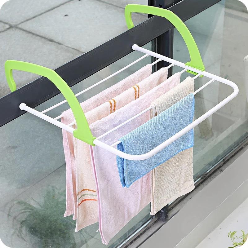 Знімна сушарка для одягу і взуття Fold Clothes Shelf навісна Зелений - фото 2