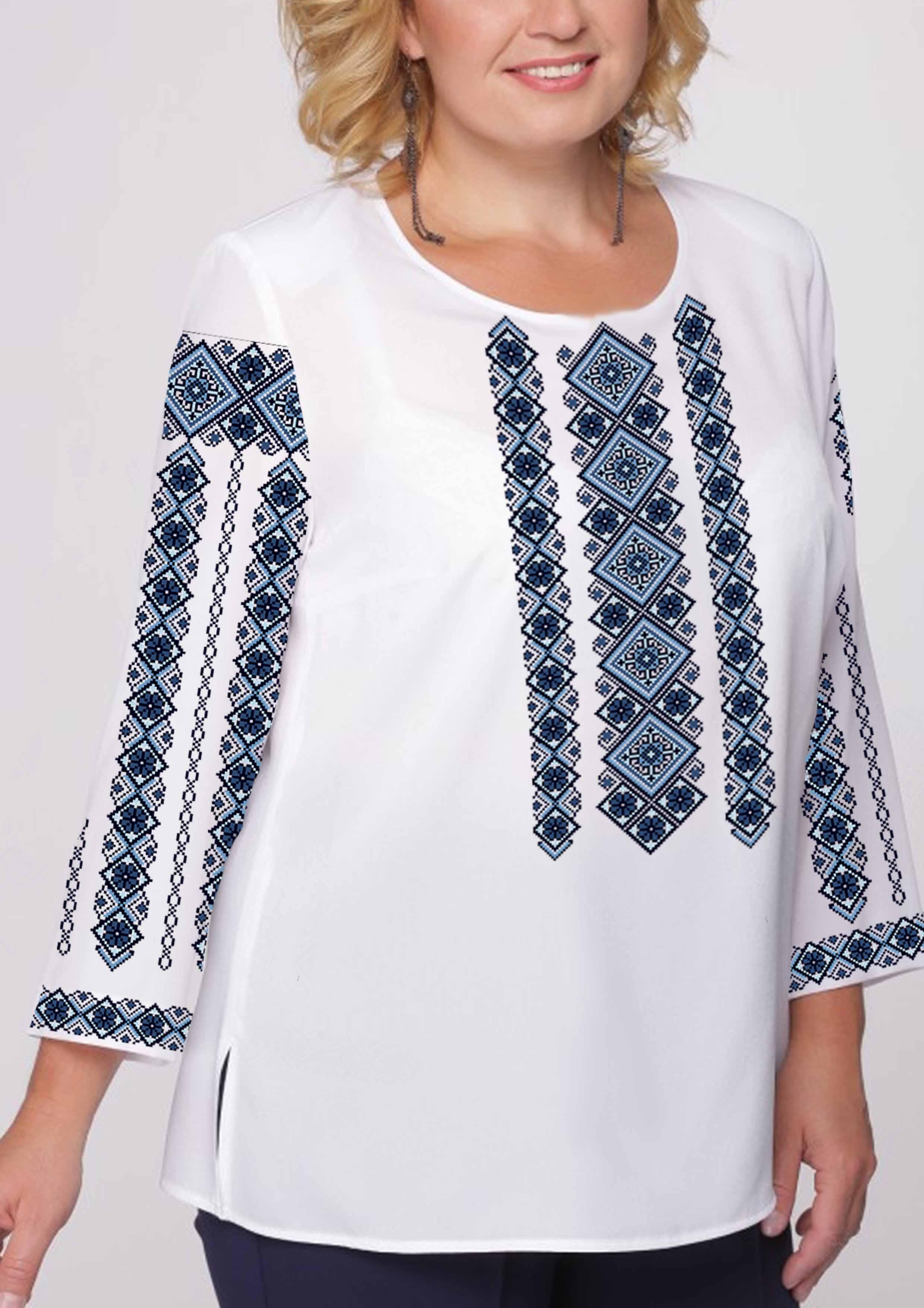 Заготовка для вишивки нитками або бісером сорочка СЖ-106 габардин