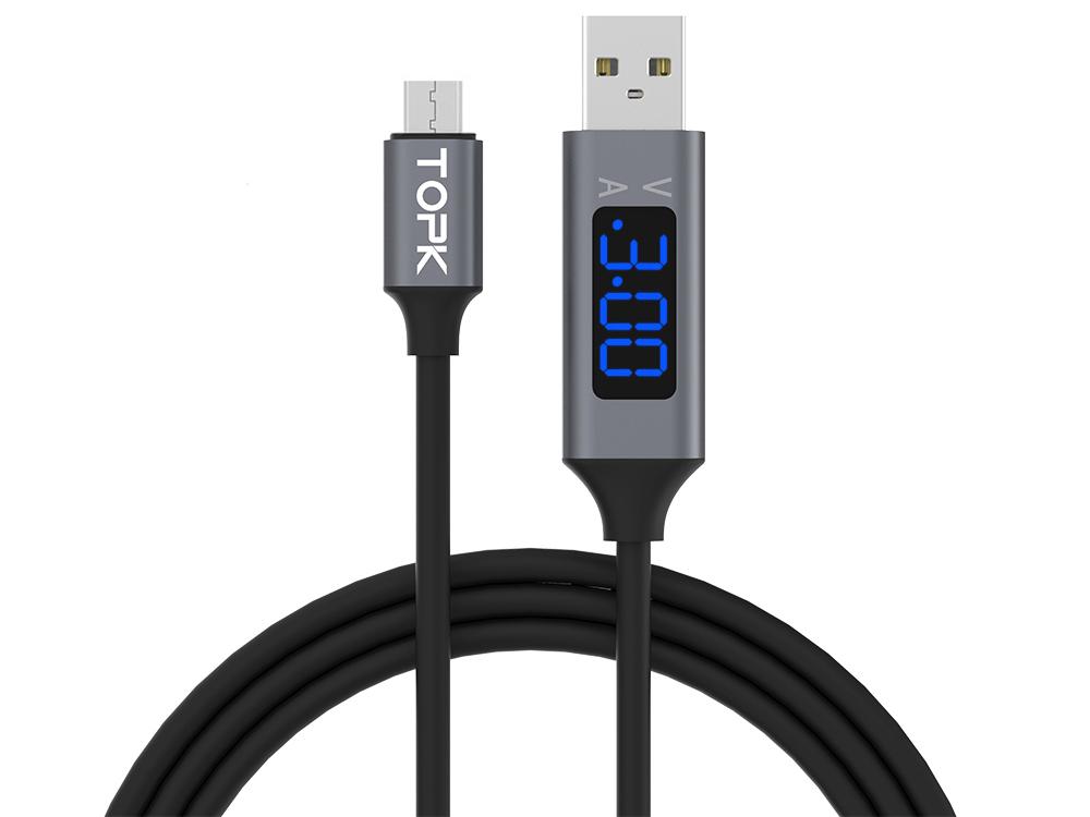 Зарядний кабель Topk Micro USB для Samsung/Xiaomi/LG (1004-214-00) - фото 1