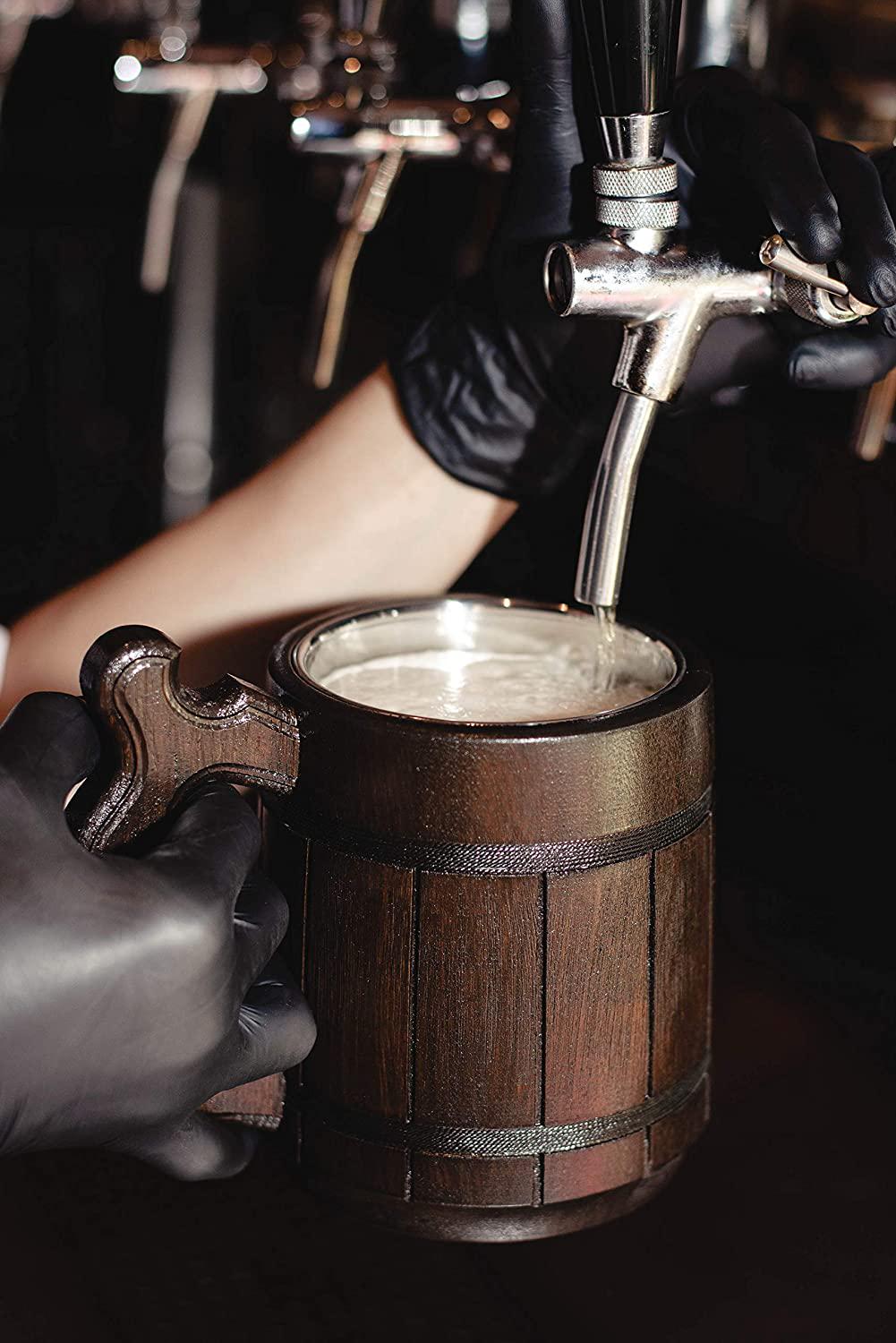 Кухоль дубовий ручної роботи з нержавіючою серединою - фото 5 Кухоль дубовий ручної роботи з нержавіючою серединою - фото 5