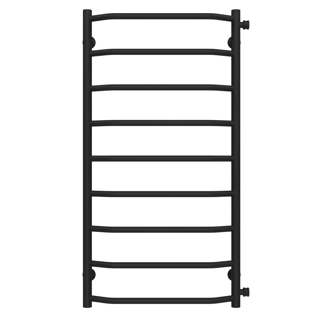 Полотенцесушитель водяной Deffi Трапеция П9 боковое правое подключение нержавеющая сталь 500х1000 мм Черный (C.TR.100.50.9.B.C)