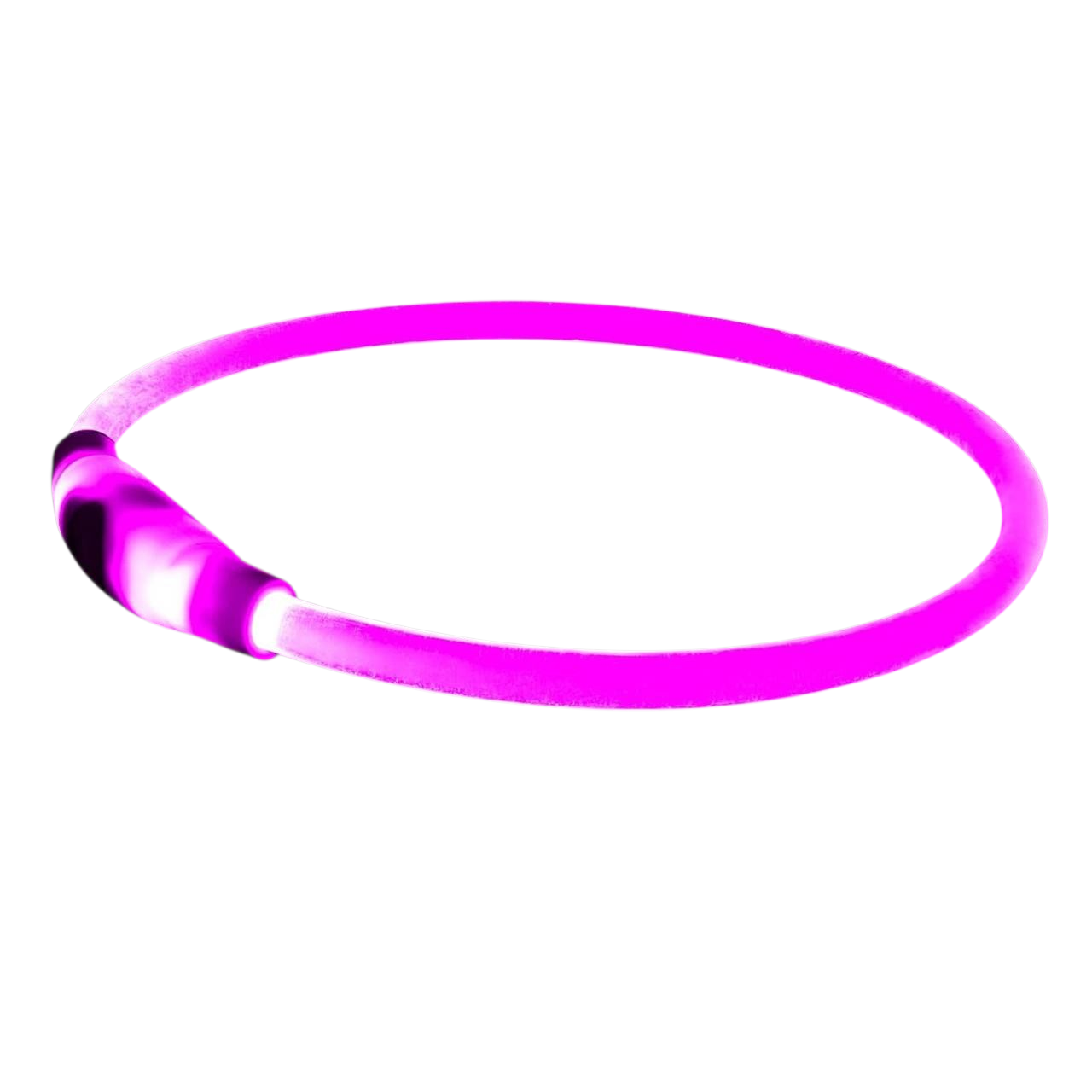 Нашийник світлодіодний для собак із перезаряджуваною USB-підсвіткою Рожевий