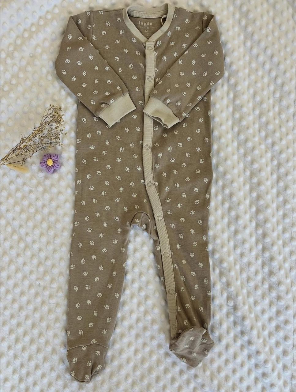 Чоловічок на заклепках зі слідами від лапок Lupilu 74 см Коричневий (2793635058)