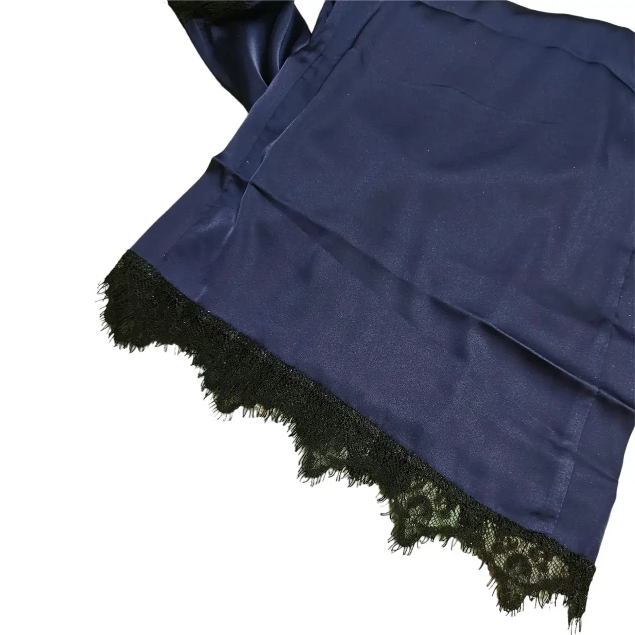 Халат женский шелковый M Синий (2000284390) - фото 7 Халат женский шелковый M Синий (2000284390) - фото 7