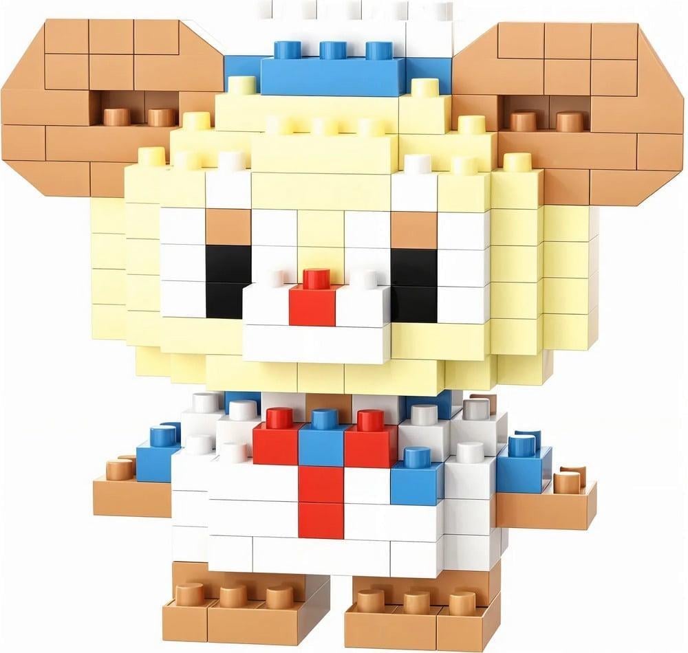 Конструктор 3D Mini Bricks SHLab BB-19 Bear 6 см Brown (39059)