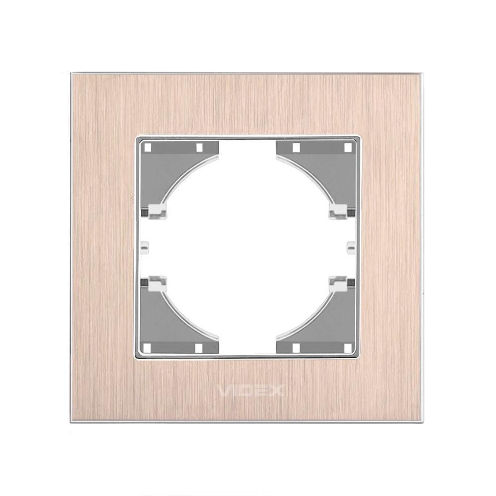 Рамка для розеток Vіdех Bіnеrа 1-місна горизонтальна Мідний (22551102)