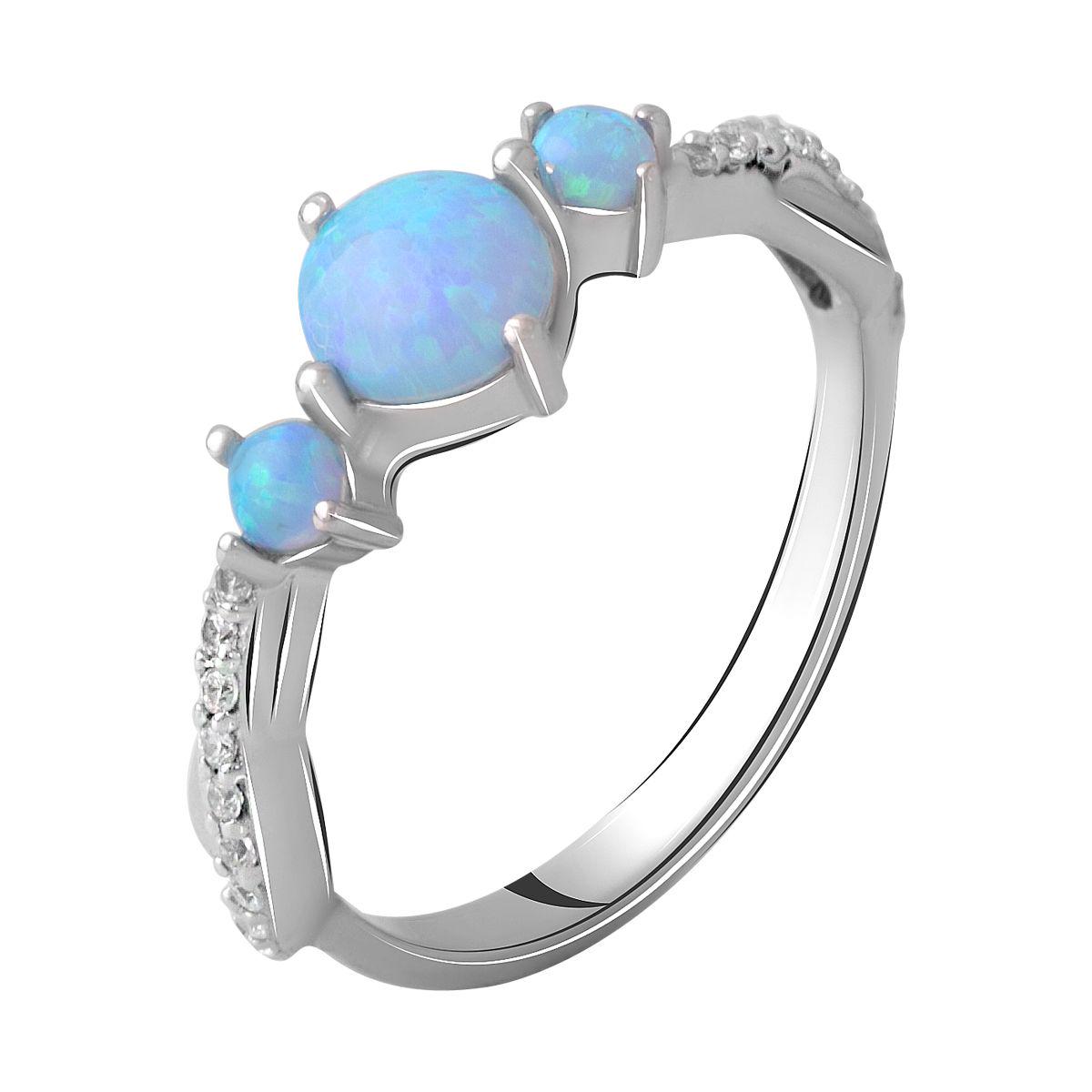 Кольцо серебряное с опалом 0,733 ct 2,37 г р. 18 (2060963)