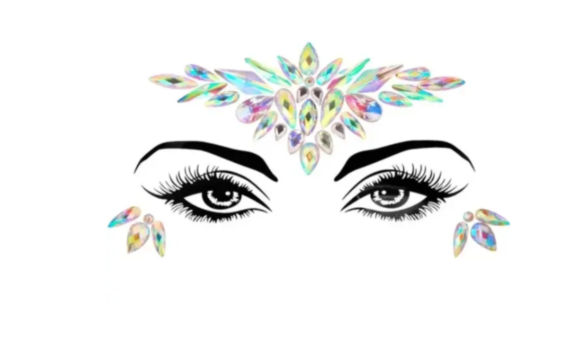 Стрази для обличчя карнавальні блискучі One size Різнокольоровий (9088/51) Стрази для обличчя карнавальні блискучі One size Різнокольоровий (9088/51)