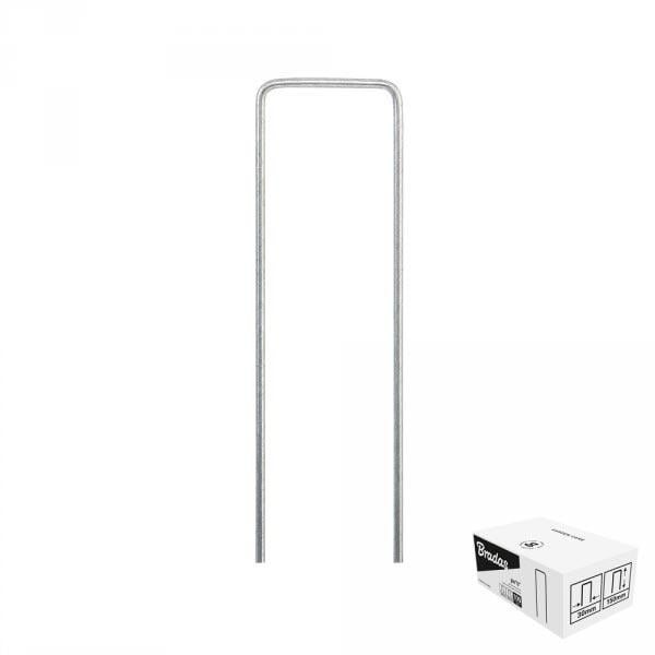 Шпилька "U" металева оцинкована 3/20 см - 100шт. в коробці, Bradas ATSMGU1320/100BOX Шпилька "U" металева оцинкована 3/20 см - 100шт. в коробці, Bradas ATSMGU1320/100BOX