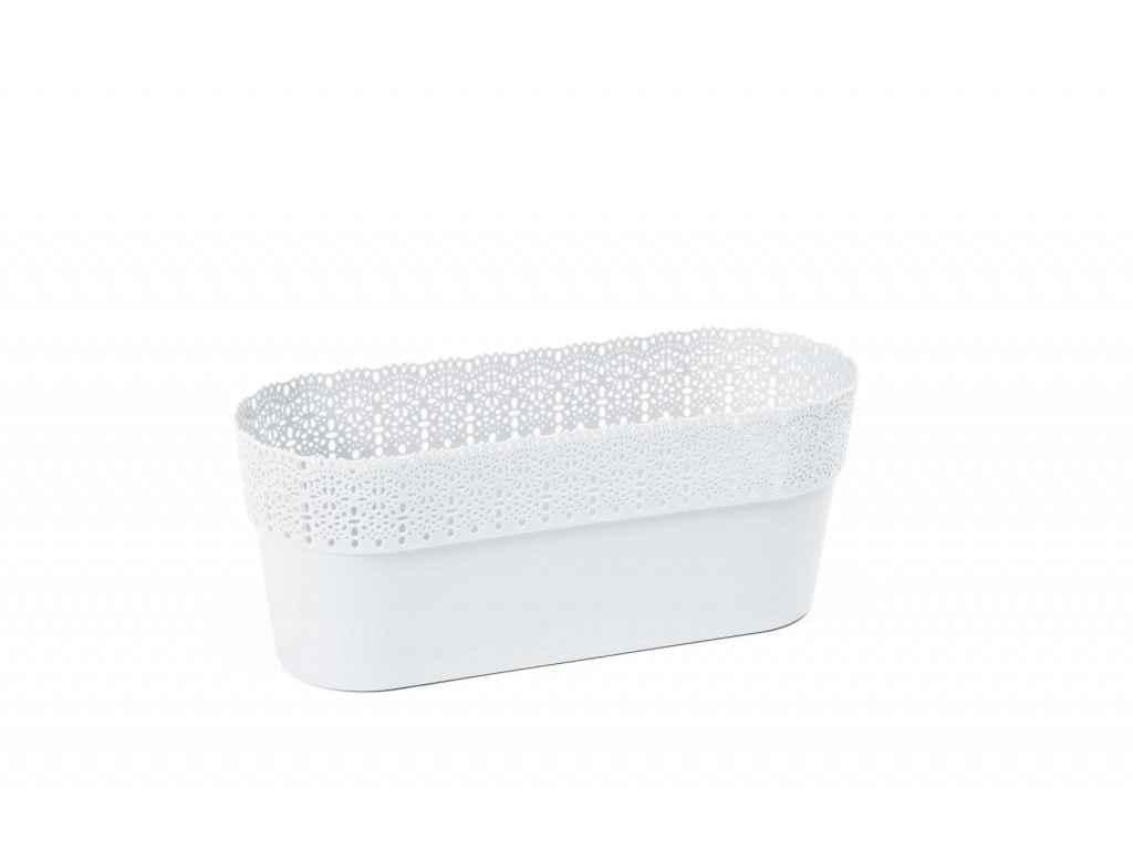 Горщик для квітів балконний Lamela 2,5 л Белла овальний 380 Білий (204737)