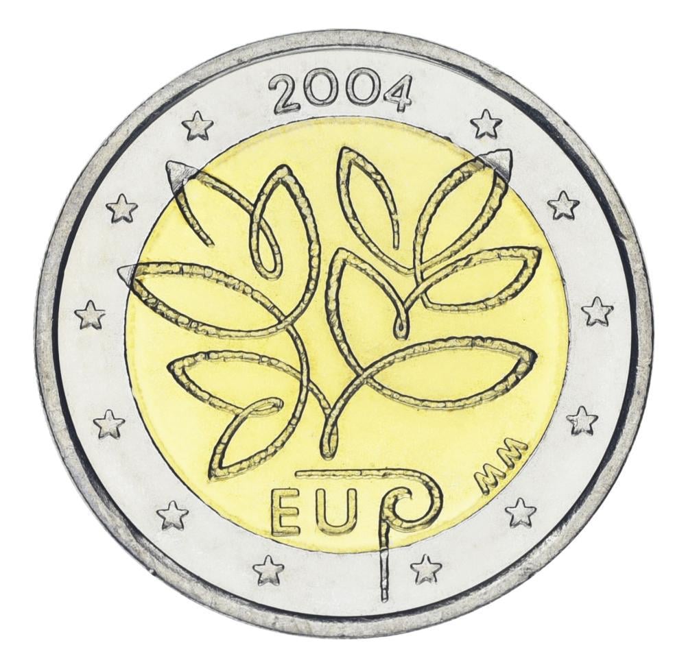 Колекційна монета Фінляндія 2 євро 2004 Розширення ЄС UNC (KM#114)