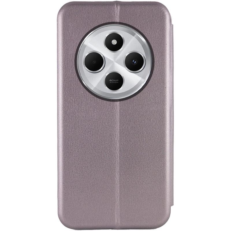 Противоударный Кожаный чехол (книжка) Classy для Xiaomi Redmi 14C / Poco C75 серый - фото 4