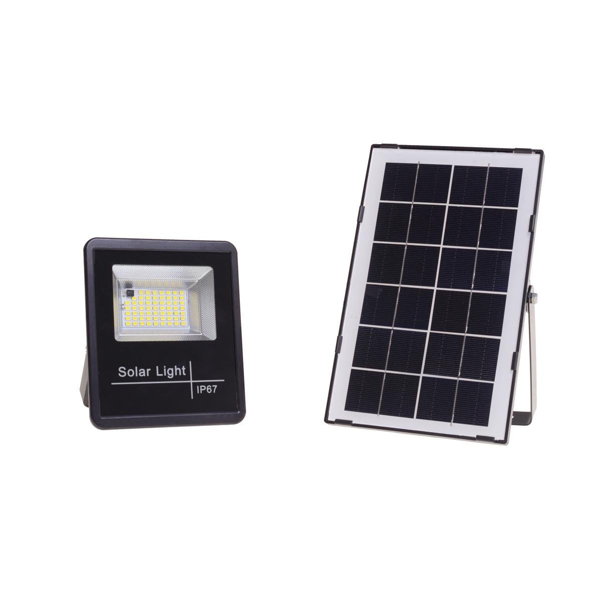 Прожектор Brille HL-58/10 W N W Led IP67 RM на солнечной батарее (33-075)