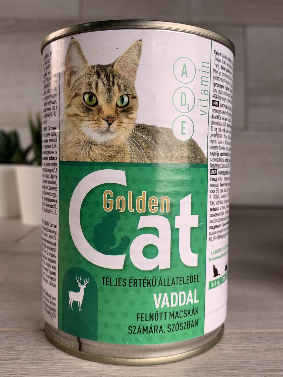 Корм для кошек в жестянке Golden Cat оленина 415 г (1903365057) Корм для кошек в жестянке Golden Cat оленина 415 г (1903365057)