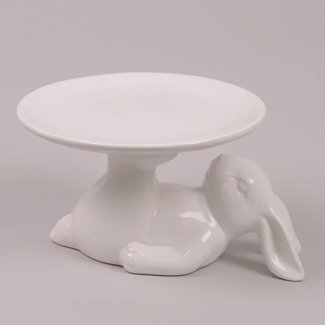 Тортовница керамическая Flora с зайчиком (26658)