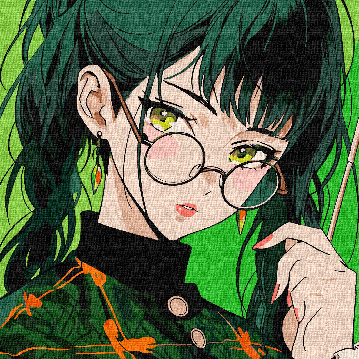 Картина по номерам Идейка Магия зеленых глаз 40x40 см (Id-KHO8380)