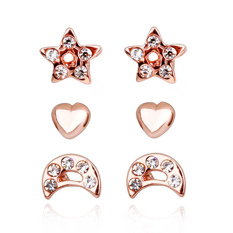 Сережки з кристалами Сваровські Italina 260008 Білий