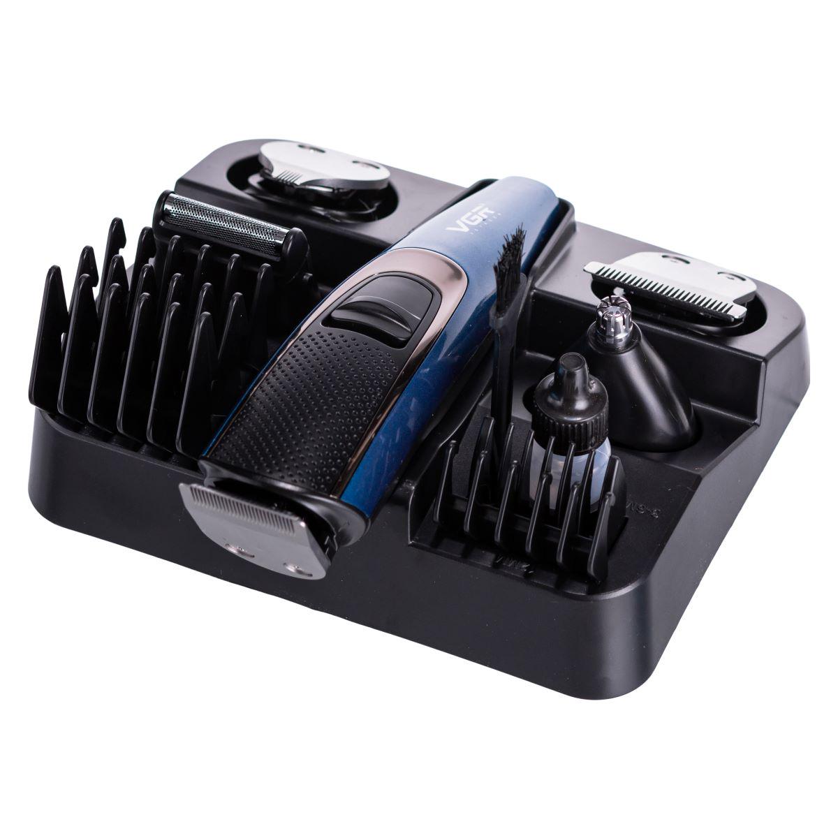 Тример для стрижки VGR V-172 4в1 з насадками Синій (7363) - фото 6 Тример для стрижки VGR V-172 4в1 з насадками Синій (7363) - фото 6