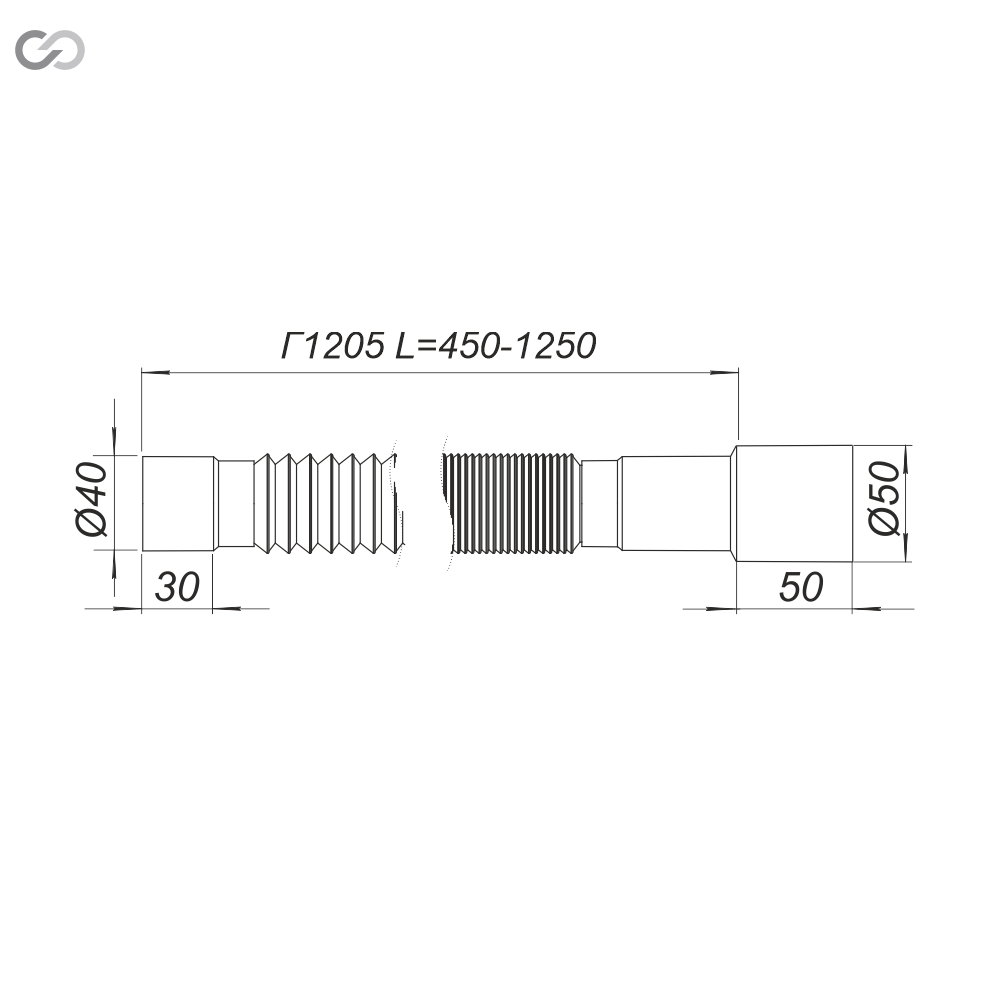 Отвод гибкий SoloPlast Г1205 складной 450-1250 мм (28144452) - фото 3 Отвод гибкий SoloPlast Г1205 складной 450-1250 мм (28144452) - фото 3