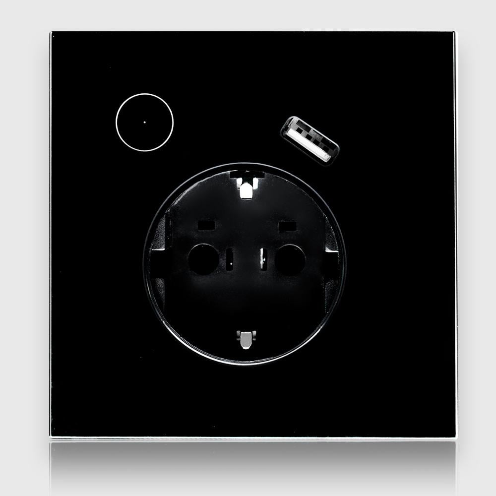 Розетка Wi-Fi с USB Tuya smart Черный (WH00623)