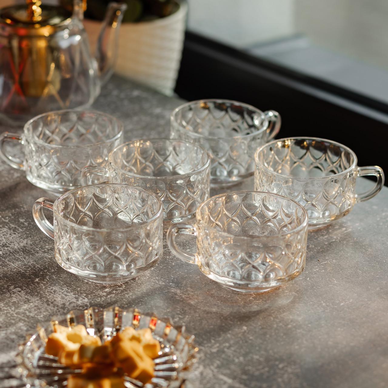 Набір чашок скляних HP-YH-11 6 шт. 270 мл Прозорий (A-033614) - фото 6 Набір чашок скляних HP-YH-11 6 шт. 270 мл Прозорий (A-033614) - фото 6